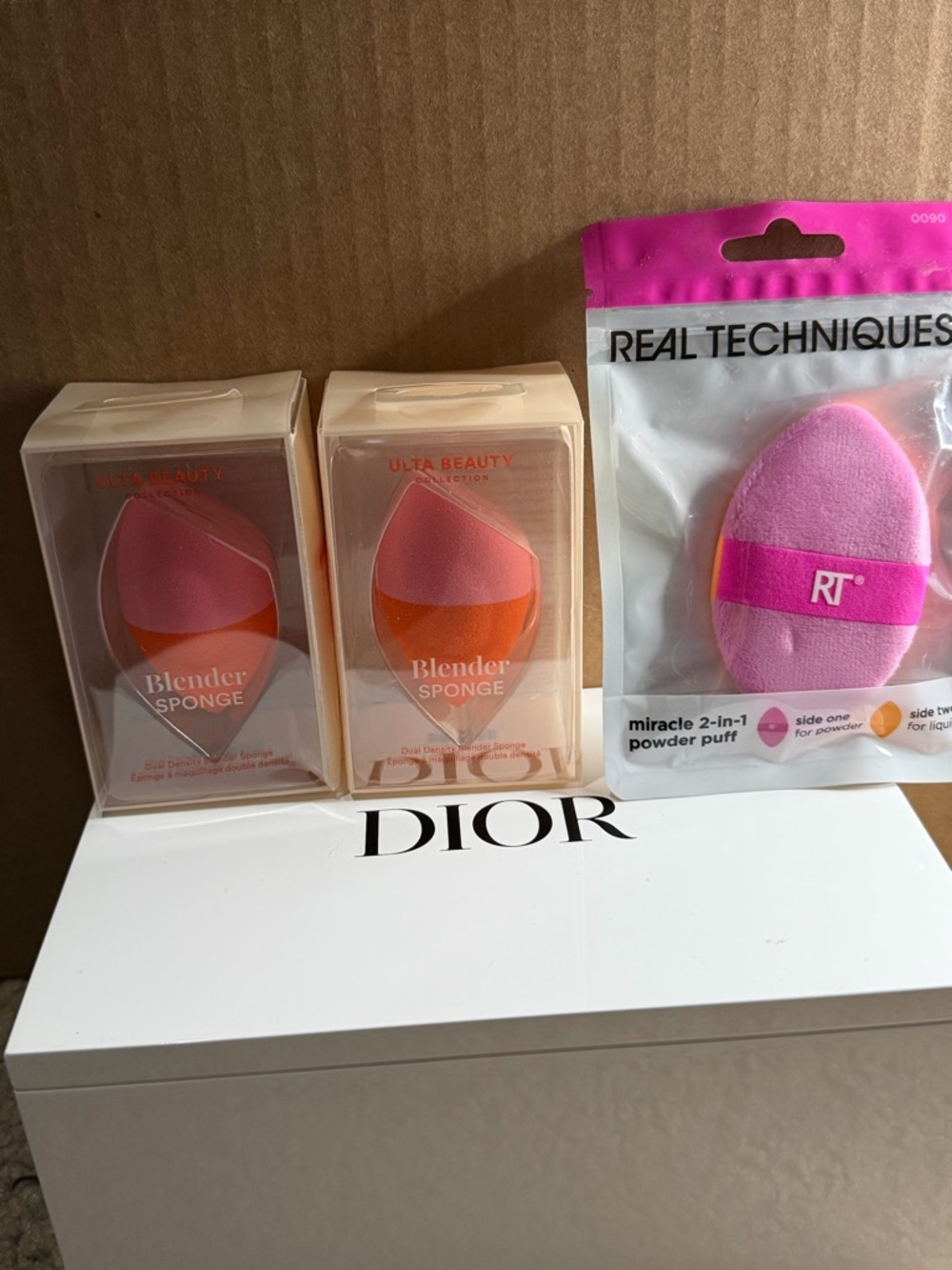 Ulta blender sponge & Real Techniques Pink Miracle 2-in-1 Powder Puff bundle